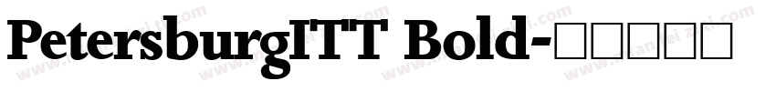 PetersburgITT Bold字体转换